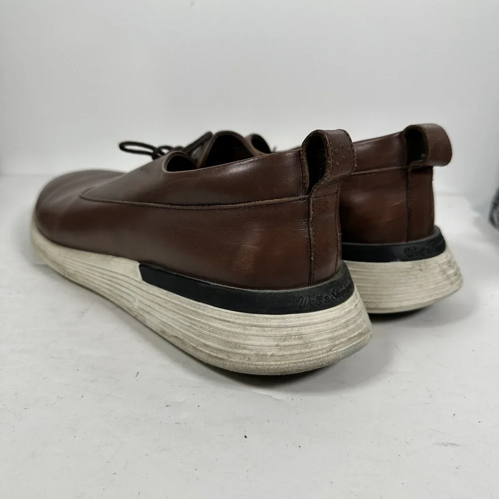 Wolf & Shepherd Mens Crossover‎ Longwing Oxfords Plain Toe Brown Leather 12M
